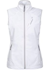 Softshellweste Icepeak "D SOFTSHELLWESTE BRUSH", Damen, Gr. 38, wei&szlig; (optic wei&szlig;), Obermaterial: 100% Polyester, Westen Softshellweste, winddichtes und atmungsaktives Material, mit Rei&szlig;verschlusstaschen