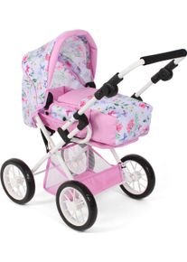 Bayer Chic 2000 Kombi-Puppenwagen CHIC2000 "Leni", bunt (flowers), Puppenwagen, KinderB:37cm H:68cm T:64cm, Kunststoff, Metall, Stoff, Kombi-Puppenwagen, mit herausnehmbarer Tragetasche, B:37cm H:68cm T:64cm