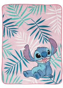 Kinderdecke Disney "Disney Lilo und Stitch", rosa, B:130cm L:150cm, Polyester, Wohndecken, Kinderdecke, kuschelig 130 x 150 cm