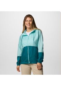 Windbreaker Columbia, Damen, Gr. S (34/36), blau (spray, river), Web, Obermaterial: 100% Polyester, mehrfarbig, Basic h&uuml;ftbedeckend, elastischer Bund, Jacken Windbreaker, f&uuml;r Wandern, Trekking und Laufen, mit Kapuze und Kordelzug