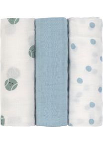 L&auml;ssig Stoffwindeln L&Auml;SSIG "Tiny Team, Mulltuch-Set, blue", Baby, Gr. 3 Stk., blau, Baumwolle, Viskose, Windeln Stoffwindeln