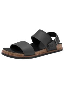 Outdoorsandale Timberland "Amalfi Vibes 2Band Sandal", Herren, Gr. 44, schwarz, Leder, Schuhe Outdoorsandale