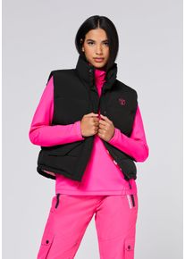 Fleeceweste Chiemsee "BLACK BEAUTY", Damen, Gr. XL, schwarz (schwarz beauty), Obermaterial: 100% Polyester, Westen Fleeceweste