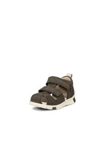 Lauflernschuh Ecco "Mini Stride Sandal", M&auml;dchen, Gr. 20, gr&uuml;n (khaki), Nubukleder, Schuhe Lauflernschuh, Babyschuh, Sandale, Sommerschuh mit Lederinnensohle