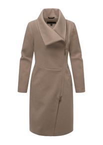 Kurzmantel Navahoo "Kurzmantel Samtrose 14", Damen, Gr. XL, braun (taupe grau), Obermaterial: 90% Polyester PES. 10% Viskose CV. Obermaterial: Futter: 100% Polyester PES., M&auml;ntel Kurzmantel