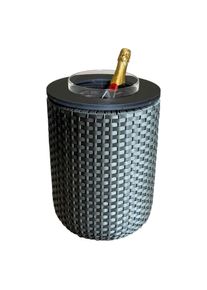 Beistelltisch COOTAB COOLER TABLE "4-in-1 Loungetisch mit Acryl-K&uuml;hler London 50 cm", bunt (anthrazit, schwarz), B:34cm H:50cm T:34cm, Tische, Beistelltisch, Wetterfest, Pflegeleicht, Hitzebest&auml;ndig, Verstellbare F&uuml;&szlig;e