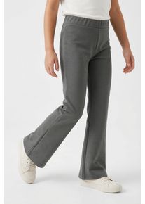 Jerseyhose name it "NKFFRIKKALI f&uuml;r M&auml;dchen mit ausgestelltem Bein und Viskose", M&auml;dchen, Gr. 164, N-Gr, grau (lava smoke), Jersey, Obermaterial: 67% Viskose, 28% Polyester, 5% Elasthan, unifarben, ausgestellt lang, Hosen Jerseyhose, unifarben, casual, ausgestellt, Viskosemix, ohne Kragen