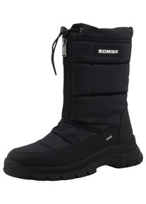 Winterstiefel Romika, Damen, Gr. 36, schwarz, Lederimitat, Textil, unifarben, Schuhe Winterstiefel, Keilabsatz, Schlupfstiefel mit wasserabweisender ROMITEX-Membran