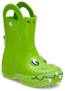Gummistiefel Crocs "Toddler Handle It Duke Rain Boot", M&auml;dchen, Gr. 25, gr&uuml;n, Croslite&trade;, Schuhe Gummistiefel, Regenstiefel, Matschstiefel mit Krokodil-Motiv