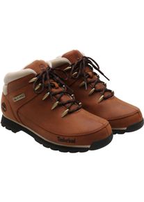 Schn&uuml;rboots Timberland "EURO SPRINT - MID LACE BOOT", Herren, Gr. 42, rot (rotbraun), Leder, Schuhe Schn&uuml;rboots, Winterstiefel, Schn&uuml;rstiefel, Winterschuhe