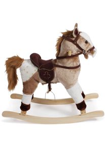 Bayer Chic 2000 Schaukelpferd CHIC2000, braun (braun, wei&szlig;), Schaukeltiere, BabyB:75cm H:71cm T:75cm, Pl&uuml;sch, Schaukelpferd, mit Steigb&uuml;geln und Sound, B:75cm H:71cm T:75cm