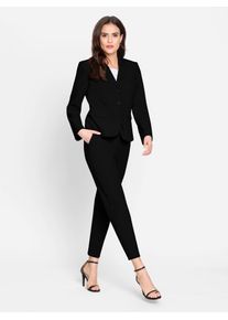 Hosenanzug Heine, Damen, Gr. 38, Normalgr&ouml;&szlig;en, schwarz, 63% Polyester, 34% Viskose, 3% Elasthan, Anz&uuml;ge Hosenanzug