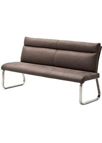 Polsterbank MCA furniture "RABEA-PBANK", beige (sand, edelstahl geb&uuml;rstet), B:160cm H:98cm T:70cm, Edelstahl, Sitzb&auml;nke, Polsterbank