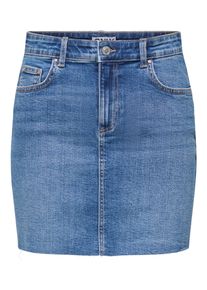 Jeansrock Only "ONLLOLA REG SHORT RW SKIRT DNM", Damen, Gr. S (36), blau (medium blau denim), Denim/Jeans, Obermaterial: 99% Baumwolle, 1% Elasthan, unifarben, kurz, R&ouml;cke Jeansrock, Baumwollmischung, Regular Waist