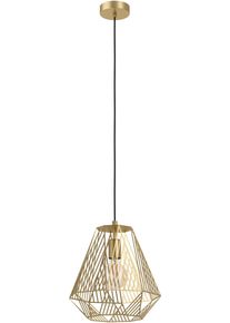Eglo H&auml;ngeleuchte "STYPE", gold (goldfarben), &Oslash; 33 H: 110cm, 1 Stk., Leuchten, H&auml;ngeleuchte, Esszimmerlampe, Lampe, H110 x &Oslash;33, 1X40W exkl., H&auml;ngeleuchte