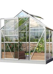 Gew&auml;chshaus Vitavia "Venus 2500", silber (silberfarben), B:195cm H:197cm T:131cm, Gew&auml;chsh&auml;user, Gew&auml;chshaus, Alu-Profile, 3 mm Einscheibensicherheitsglas