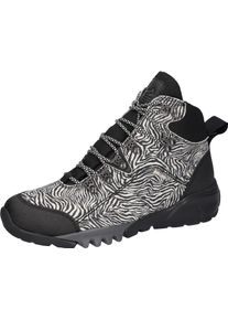 Waldl&auml;ufer Trekkingschuh WALDL&Auml;UFER "H-AMIATA", Damen, Gr. 7 (40,5), schwarz-wei&szlig; (schwarz, zebra), Gummi, Nubukleder, Textil, Veloursleder, Schuhe Trekkingschuh, Outdoorschuh, Wanderschuh, Schn&uuml;rboots, Schuhweite H (= sehr weit)