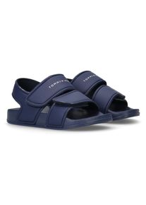 Badesandale Tommy Hilfiger, M&auml;dchen, Gr. 33, blau, Synthetik, Schuhe Badesandale, Badeschuh, Wassersandale, Sommerschuh mit Klettverschl&uuml;ssen
