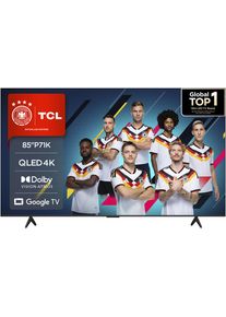 TCL QLED-Fernseher "85P71KX1", Energieeffizienz: F, schwarz, 85, Fernseher, Multi-HDR, Dolby Vision, Smart TV, Apple Airplay2, Dolby Atmos, Onkyo, QLED-Fernseher