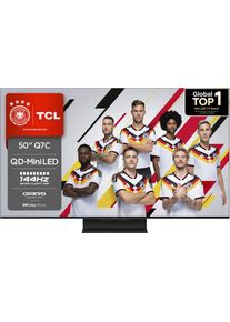 TCL Mini-LED-Fernseher "50Q7CX1", Energieeffizienz: F, schwarz, 50, Fernseher, Dolby Atmos, Dolby Vision, Smart TV, Apple TV, 4K HDR, Mini-LED-Fernseher