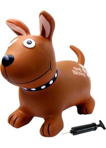 H&uuml;pftier Jamara "Hund, braun", braun, H&uuml;pfspielzeug, BabyB:24cm H:45cm L:58,5cm T:58,5cm, Kunststoff, H&uuml;pftier, inkl. Luftpumpe, B:24cm H:45cm L:58,5cm T:58,5cm