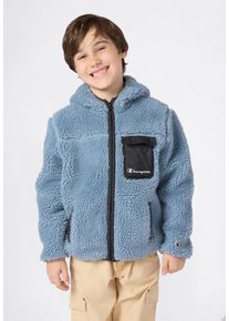 Fleecejacke Champion "Polar Hooded Full Zip Top", Kinder, Gr. L (152/158), blau (clbl), Obermaterial: 100% Polyester, Jacken Fleecejacke, f&uuml;r Kinder und Jugendliche, sportlicher Stil, mit Kapuze