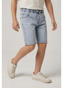 Jeansbermudas LEVI'S KIDS "LVB SKINNY FIT DOBBY SHORT", Jungen, Gr. 6 (116), N-Gr, blau (kiss and goo), Denim/Jeans, Obermaterial: 68% Baumwolle, 31% Polyester, 1% Elasthan, skinny fit, Jeans Jeansbermudas, for BOYS
