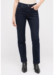 Straight-Jeans Angels "DOLLY", Damen, Gr. 46, L&auml;nge 28, blau (night blau), Denim/Jeans, Obermaterial: 77% Baumwolle, 22% Polyester, 1% Elasthan, straight fit, Jeans Straight-Jeans, mit Stretch