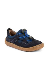 Barfu&szlig;schuh froddo "Barefoot Trekk", M&auml;dchen, Gr. 27, chromfrei gegerbt, blau (dunkelblau), Textil, Veloursleder, Schuhe Barfu&szlig;schuh, Slip-on Sneaker, Schlupfschuh mit Schnellverschluss