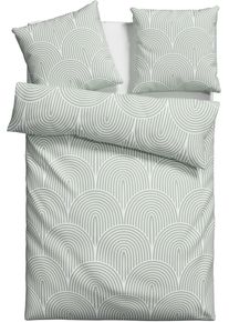 Bettw&auml;sche OTTO HOME "Matilda in Gr. 135x200 oder 155x220 cm", seegr&uuml;n, B/L: 135cm x 200cm, 1 Stk., 1 Stk., Flanell, B/L: 80cm x 80cm, 2, Flanell, Obermaterial: 100% Baumwolle, Bettw&auml;sche, Bettw&auml;sche, Bettw&auml;sche aus Baumwolle, Bettw&auml;sche mit skandinavischem Design