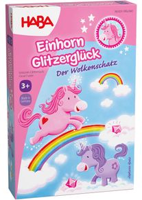 Spiel Haba "Einhorn Glitzergl&uuml;ck Wolkenschatz", pink (bunt), Spiele, Kinder, Holz, Kunststoff, Pappe, Spiel, Made in Germany