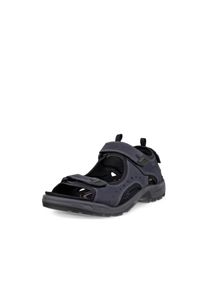 Outdoorsandale Ecco "OFFROAD ANDES II M", Herren, Gr. 40, marine, Nubukleder, Textil, Schuhe Outdoorsandale, Trekkingsandale, Sommerschuh mit rutschhemmender Laufsohle
