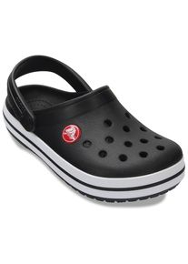 Clog Crocs "Crocband Clog" Gr. 33, schwarz-wei&szlig; (schwarz, wei&szlig;), Schuhe, M&auml;dchen, 33, Croslite&trade;, kontrastfarbene Details, Clog, Sandale, Sommerschuh, Badeschuh mit L&uuml;ftungs&ouml;ffnungen