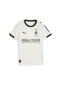 Fu&szlig;balltrikot Puma "BMG HOME JERSEY REPLICA JR", Kinder, Gr. 128, schwarz-wei&szlig; (warm wei&szlig;, Puma schwarz), Web, Obermaterial: 100% Polyester, unifarben, regular fit normal, Rundhals, Trikots Fu&szlig;balltrikot, f&uuml;r Fu&szlig;ball, Kurzarm, Rundhalsausschnitt, aus Polyester