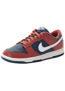 Sneaker Nike Sportswear "Dunk Low", Damen, Gr. 43, canyon rust, summit wei&szlig;, valerian blau, Leder, Schuhe Sneaker