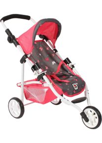 Bayer Chic 2000 Puppenbuggy CHIC2000 "Jogging-Buggy Lola", bunt (butterfly koralle), Puppenwagen, KinderB:33cm H:57cm T:70cm, Kunststoff, Metall, Stoff, Puppenbuggy, mit klappbarem Verdeck, B:33cm H:57cm T:70cm