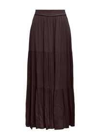 Maxirock Only "ONLMIKKA LIFE LONG SKIRT WVN NOOS", Damen, Gr. S, schwarz coffee, Web, Obermaterial: 100% Viskose, unifarben, wadenlang, R&ouml;cke Maxirock, Viskose