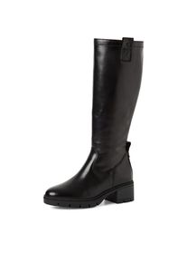 Stiefel Tamaris, Damen, Gr. 40, Normalschaft, schwarz, Glattleder, unifarben, Schuhe Stiefel, Blockabsatz, Langschaftstiefel mit Touch it-Ausstattung