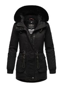 Wintermantel Navahoo "Wintermantel Olessaa", Damen, Gr. M, schwarz, Obermaterial: 100% Baumwolle CO. Obermaterial: Futter: 100% Polyester PES. 100% Polyester PES., M&auml;ntel Wintermantel