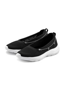 Sneaker Lascana "Slip-On-Sneaker, Freizeitschuh, Slipper", M&auml;dchen, Gr. 41, schwarz, Obermaterial: 100% Textilmaterial. Decksohle: 100% Textilmaterial. Laufsohle: 100% Synthetik, unifarben, Schuhe Sneaker, Ballerina, Halbschuhe zum Reinschl&uuml;pfen VEGAN, Topseller