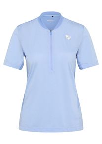 Radtrikot Ziener "NEKTARIA-Z", Damen, Gr. 34, blaubell, Obermaterial: 85% Polyester, 15% Baumwolle. Obermaterial 2: 86% Polyester, 14% Baumwolle, Trikots Radtrikot