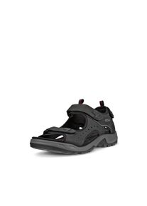 Outdoorsandale Ecco "OFFROAD ANDES II M", Herren, Gr. 48, schwarz, Nubukleder, Textil, unifarben, Schuhe Outdoorsandale, Trekkingsandale, Sommerschuh mit rutschhemmender Laufsohle