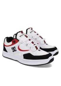 Skateschuh DC Shoes "Kalynx Zero", Herren, Gr. 8,5(41), schwarz-wei&szlig; (schwarz, wei&szlig;, rot), Obermaterial: Leder (Kuh) / Futter: Textil / Au&szlig;ensohle: Gummi., Schuhe Skateschuh