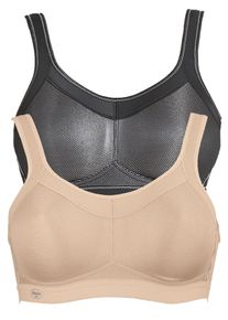Sport-BH Anita "Sport BH momentum", Damen, Gr. 80, Cup D, bunt (desert schwarz), Stoff, Obermaterial: 70% Polyester PES. 15% Polyamid PA. 15% Elasthan EL., BHs Sport-BH