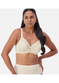 Minimizer-BH Triumph "Ladyform Soft", Damen, Gr. 80, Cup D, gelb (chrysantheme), Microtouch, Obermaterial: 43% Polyamid, 40% Polyester, 17% Elasthan, BHs Minimizer-BH, verkleinert die Brust optisch um eine Cup-Gr&ouml;&szlig;e