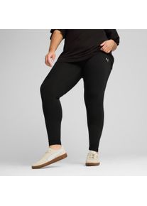 Leggings Puma "ESS HIGH-WAIST LEGGINGS", Damen, Gr. XL, N-Gr, schwarz (Puma schwarz), Jersey, Obermaterial: 95% Baumwolle, 5% Elasthan, unifarben, schmal normal, Hosen Leggings, pflegeleicht, schmale Passform, mit hochgeschnittenem Bund