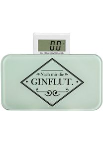 See Mann Garn Personenwaage SEE∙MANN∙GARN "Digitale Mini-Personenwaage Gin", transparent (clear), Glas, Personenwaagen, Personenwaage