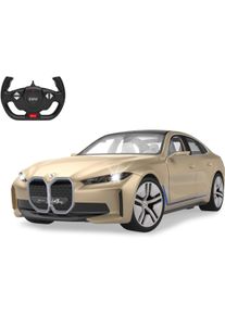 RC-Auto Jamara "BMW i4 Concept 1:14, goldfarben, 2,4 GHz", gold (goldfarben), Fernlenkfahrzeuge, KinderB:15cm H:10,3cm T:34,4cm, Kunststoff, RC-Auto, mit LED-Licht und Innenbeleuchtung; offiziell lizenziert, B:15cm H:10,3cm T:34,4cm