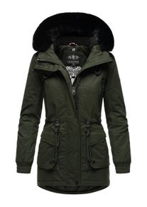 Wintermantel Navahoo "Wintermantel Olessaa", Damen, Gr. L, gr&uuml;n (olive), Obermaterial: 100% Baumwolle CO. Obermaterial: Futter: 100% Polyester PES. 100% Polyester PES., M&auml;ntel Wintermantel