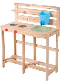 Outdoor-Spielk&uuml;che Happy People, beige (natur), Spielk&uuml;chen, KinderB:90cm H:72cm T:32cm, Holz, Kunststoff, Outdoor-Spielk&uuml;che, B:90cm H:72cm T:32cm